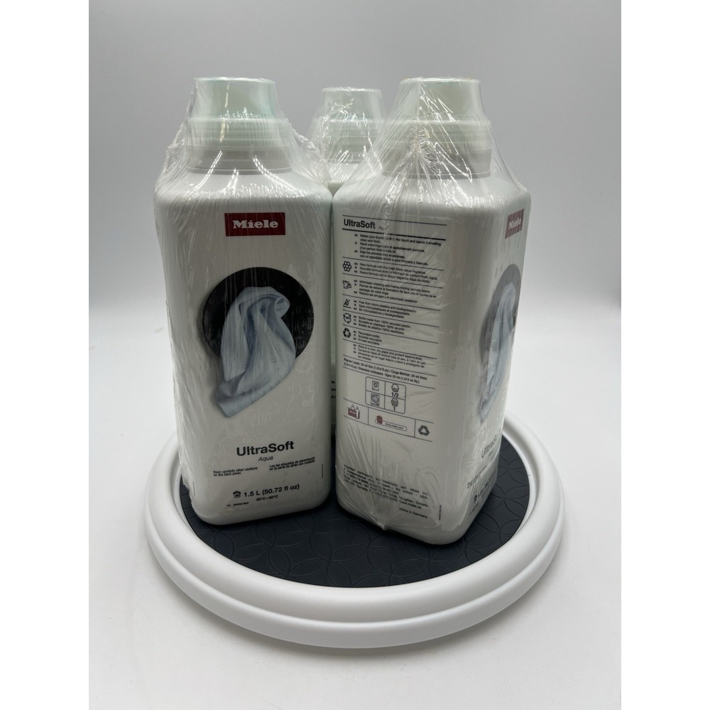 Lot of 3 Miele UltraSoft Aqua Fabric Softener 1.5L Bottles New Sealed